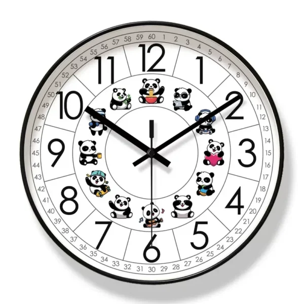 Various Cute Panda Home Quiet Wall Clock Quartz Clock