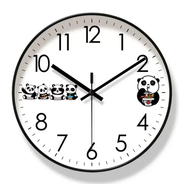Various Cute Panda Home Quiet Wall Clock Quartz Clock