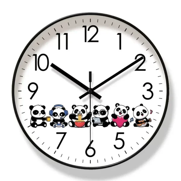 Various Cute Panda Home Quiet Wall Clock Quartz Clock