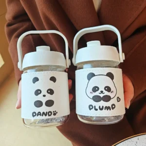Panda Pattern Portable Straw Travel Cup