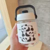 WPLSCPPC0049 Various Cute Panda Pattern Portable Glass Straw Travel Cup