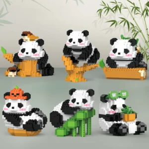 WPDTBB000132-0137 Panda Puzzle Building Blocks Toys