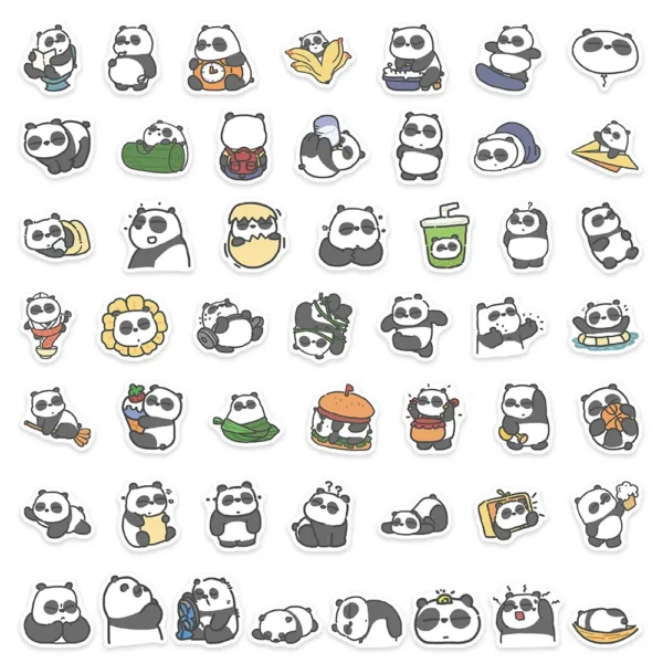 100 Original Cartoon Panda Stickers Journal Scrapbook Notebook