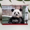 WPLSCD000361 2025 Cute Poplular Panda Photo Calendar Desk Decor Calendar