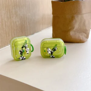 3D Panda Climbing Bamboo Apple AirPods Case Protective Case