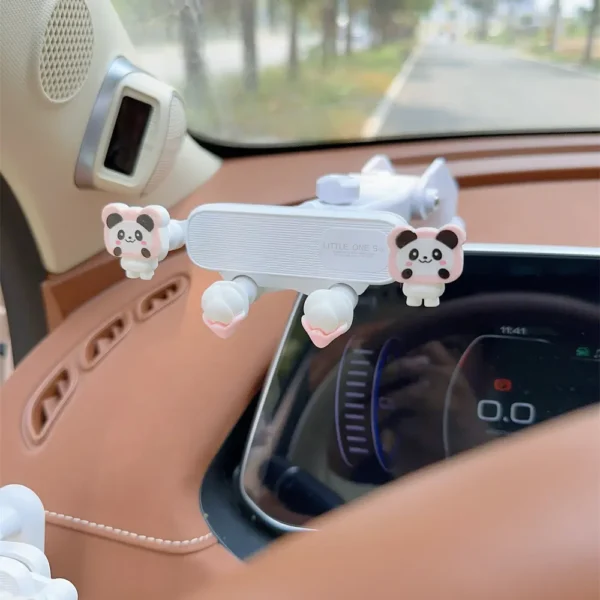 WPASPH000336 3D Panda Pattern Car Phone Holder Creative Multi-Function Mount