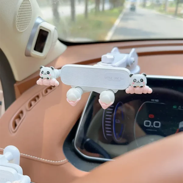 WPASPH000337 3D Panda Pattern Car Phone Holder Creative Multi-Function Mount
