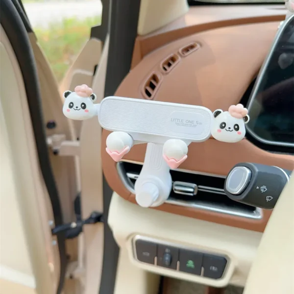 WPASPH000338 3D Panda Pattern Car Phone Holder Creative Multi-Function Mount