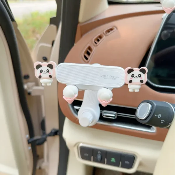 WPASPH000339 3D Panda Pattern Car Phone Holder Creative Multi-Function Mount