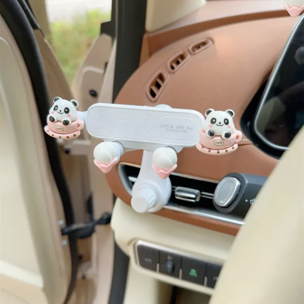 WPASPH000340 3D Panda Pattern Car Phone Holder Creative Multi-Function Mount