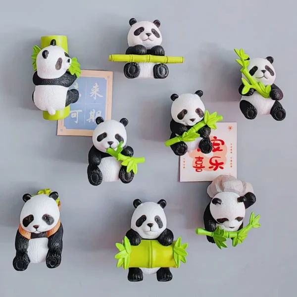 WPDCFM000023-0030-02 3D Realistic Panda Fridge Magnet Home Decor Travel Souvenir