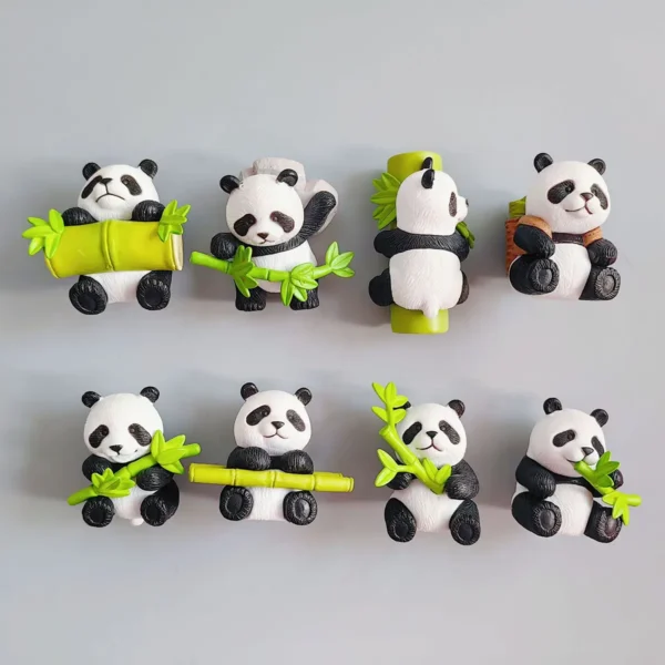 WPDCFM000023-0030-04 3D Realistic Panda Fridge Magnet Home Decor Travel Souvenir