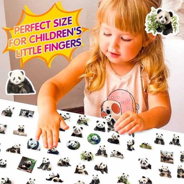 WPDCSK000261-04 50 Panda Photo Stickers Cute Panda Emoji Sticker Pack