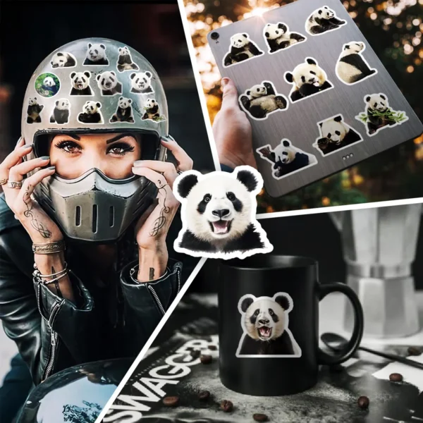 WPDCSK000261-08 50 Panda Photo Stickers Cute Panda Emoji Sticker Pack