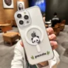 WPASPC000929 Minimalist Panda Pattern MagSafe Soft Apple iPhone Case