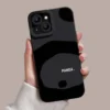 WPASPC000865 Abstract Style Panda Color Apple iPhone Case Black