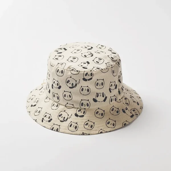 Adjustable Cute Panda Bucket Hat Breathable Sun Protection
