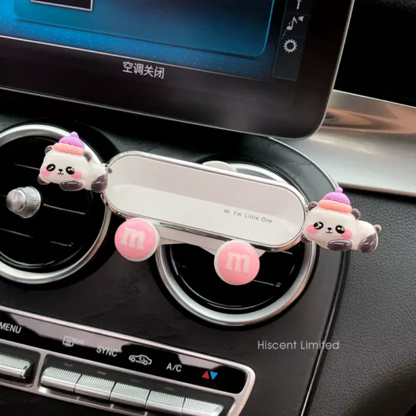 Adorable 3D Panda Phone Holder for Car Use