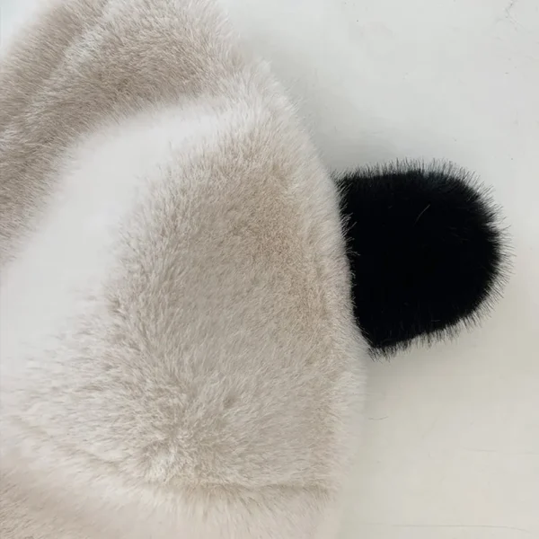 Adorable Cartoon Panda Ear Plush Hat Winter Warm Hat