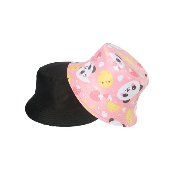 WPCTHABH0121-0123-02 Adorable Panda Cartoon Sunshade Summer Bucket Hat