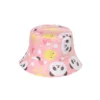 WPCTHABH0123 Adorable Panda Cartoon Sunshade Summer Bucket Hat Pink