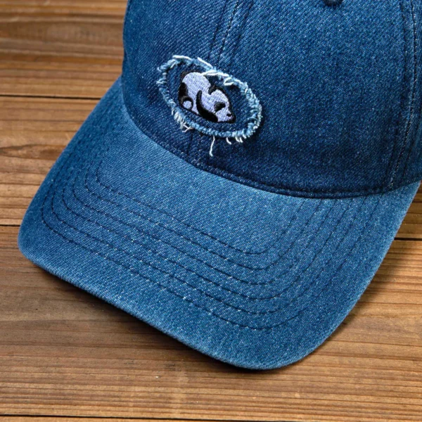 WPCTHASC0016-0019-03 American Style Panda Embroidered Denim Baseball Cap Snapback