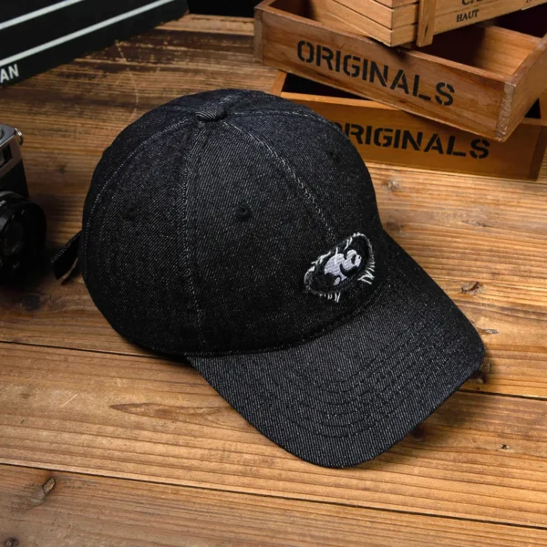 WPCTHASC0016 American Style Panda Embroidered Denim Baseball Cap Snapback
