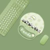 Armrest Mouse Pad a Row of Panda 3D Silicone