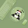 Armrest Mouse Pad Cute Panda with Bamboo 3D Silicone