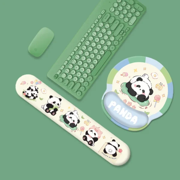 WPASMP000087-0088 Armrest Mouse Pad Cute Resting Panda 3D Silicone