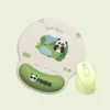 Armrest Mouse Pad Panda Eating-Bamboo 3D Natural Rubber
