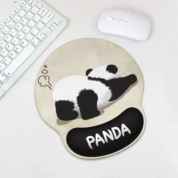 WPASMP000097 Armrest Mouse Pad Stretching Panda 3D Natural Rubber