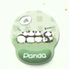 Armrest Mouse Pad Sitting Together Pandas 3D Natural Rubber