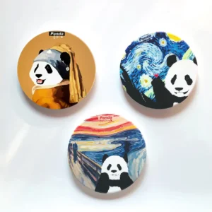 WPLSCS000330-01 Artistic Painting Panda Home Decor Ceramic Coaster High-End Gift