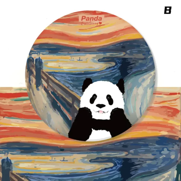 WPLSCS000330-04 Artistic Painting Panda Home Decor Ceramic Coaster High-End Gift