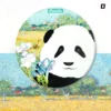 WPLSCS000330-06 Artistic Painting Panda Home Decor Ceramic Coaster High-End Gift