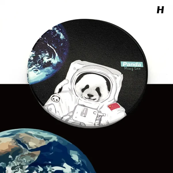WPLSCS000330-10 Artistic Painting Panda Home Decor Ceramic Coaster High-End Gift