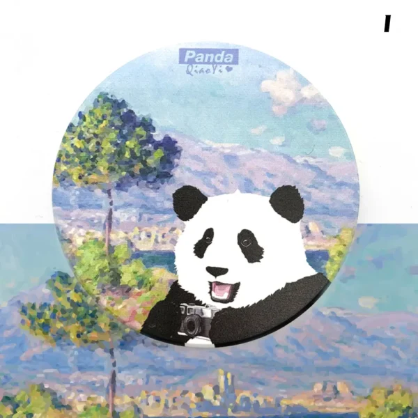 WPLSCS000330-11 Artistic Painting Panda Home Decor Ceramic Coaster High-End Gift