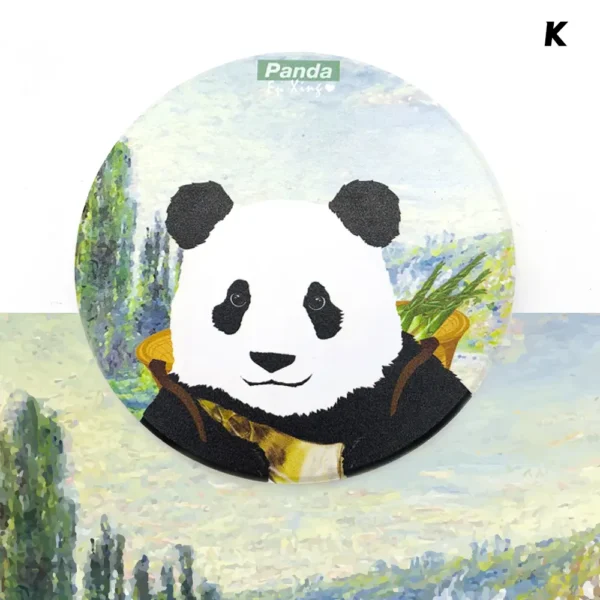 WPLSCS000330-13 Artistic Painting Panda Home Decor Ceramic Coaster High-End Gift