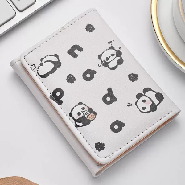 Various Cute Cartoon Panda Foldable Short Wallet Coin Purse