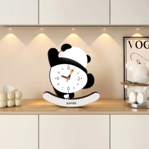 WPHHCL000235 Wobbling Panda Design Creative Clock Desk Decor Ornament