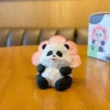 Original Wood Carving Style Panda Figurine Exquisite Desk Decor