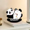 Wobbling Panda Design Creative Clock Desk Decor Ornament