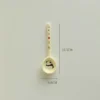 WPHHTW000210 Cute Panda with Flowers Ceramic Spoon Long Handle Home Use