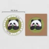 WPLSCS000324 Cute Panda Ceramic Coaster Non-Slip Cork Premium Gift