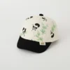 WPCTHASC0054 Cute Little Panda Corduroy Baby Kids Baseball Cap Snapback Cap Black