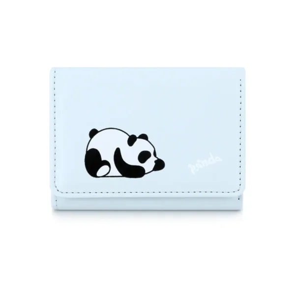 WPBGWC000203 Multi-Color Cute Cartoon Panda Mini Wallet Mini Card Holder Blue
