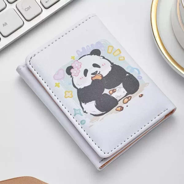 Various Cute Cartoon Panda Foldable Short Wallet Coin Purse