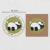 WPLSCS000325 Cute Panda Ceramic Coaster Non-Slip Cork Premium Gift