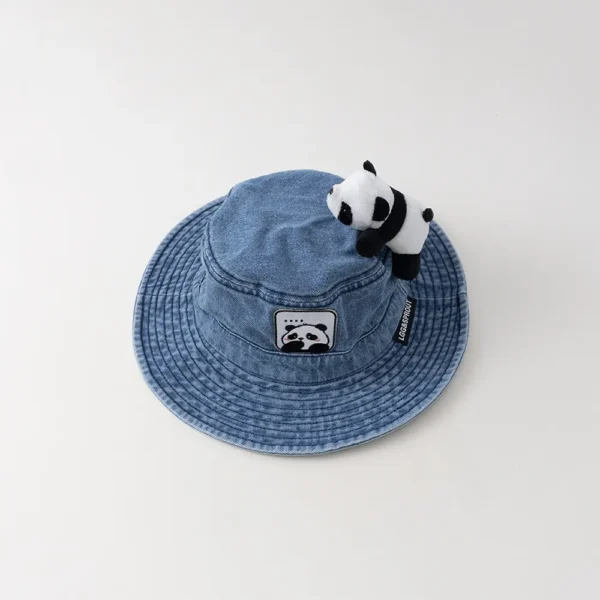 WPCTHABH0104 Children's Bucket Hat Cartoon Hi Panda Sun Protection Hat
